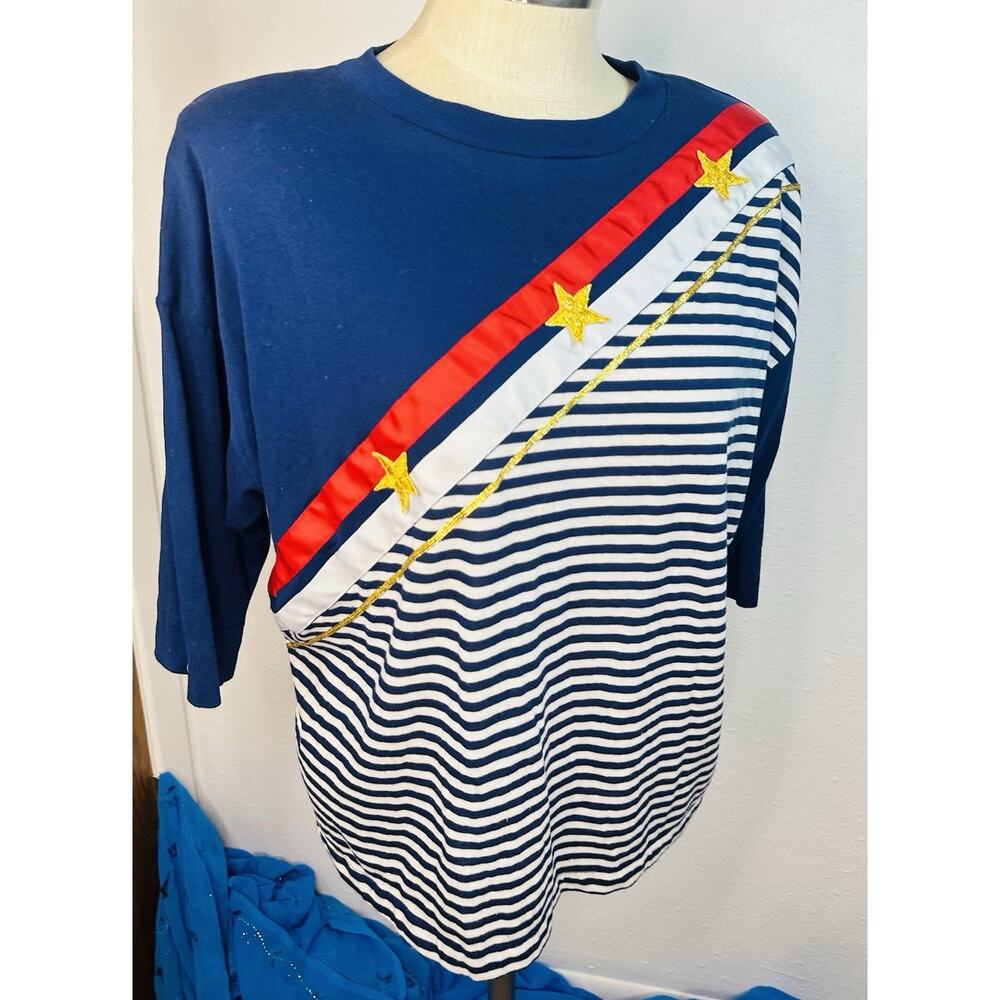 Vtg Coastal Nautical Stars And Stripes Plus Women’s 24W